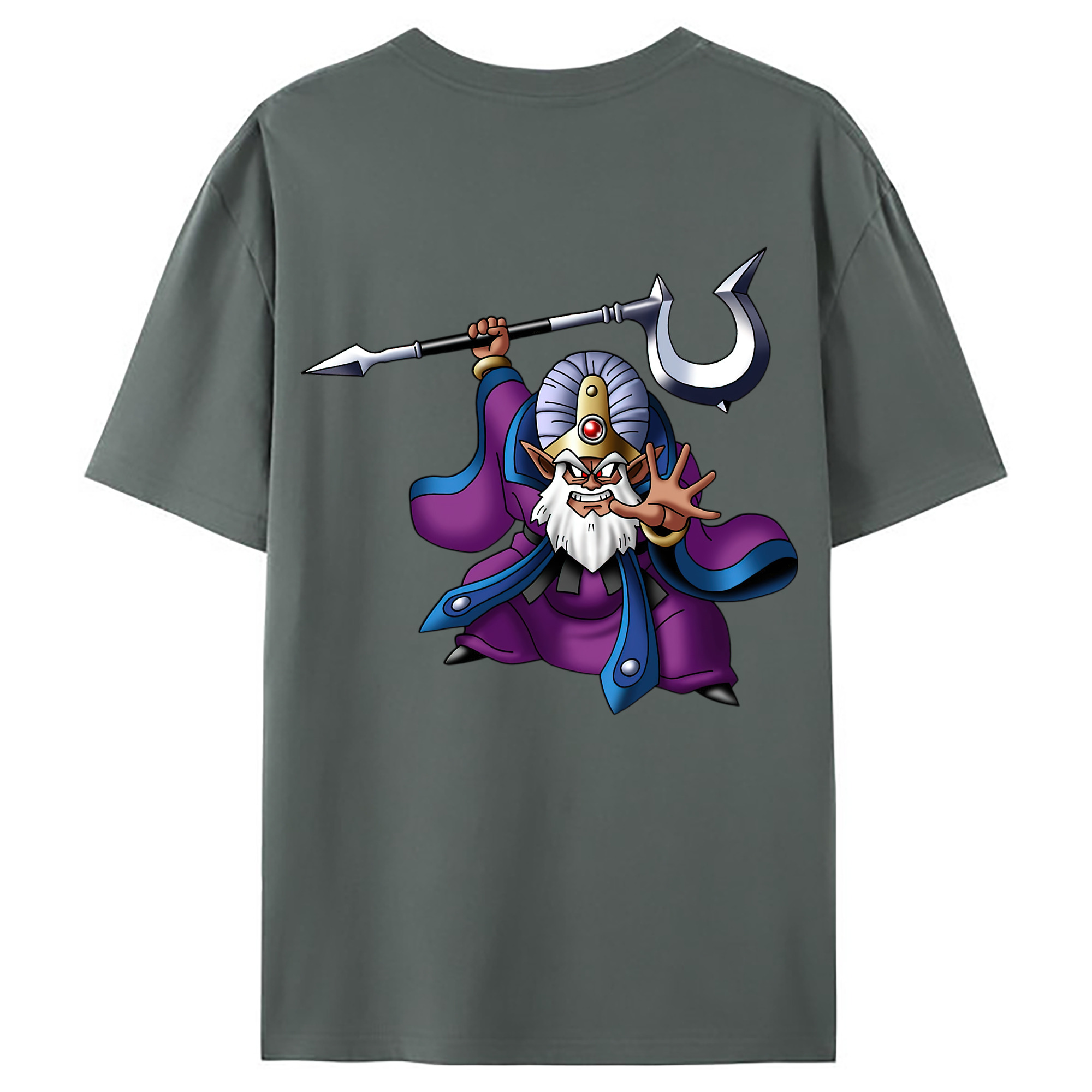 （画像用） ドラゴンクエスト Doragon Kuesuto Dragon Quest 綿100％ メンズ半袖Tシャツ（バックプリント） 通気性
